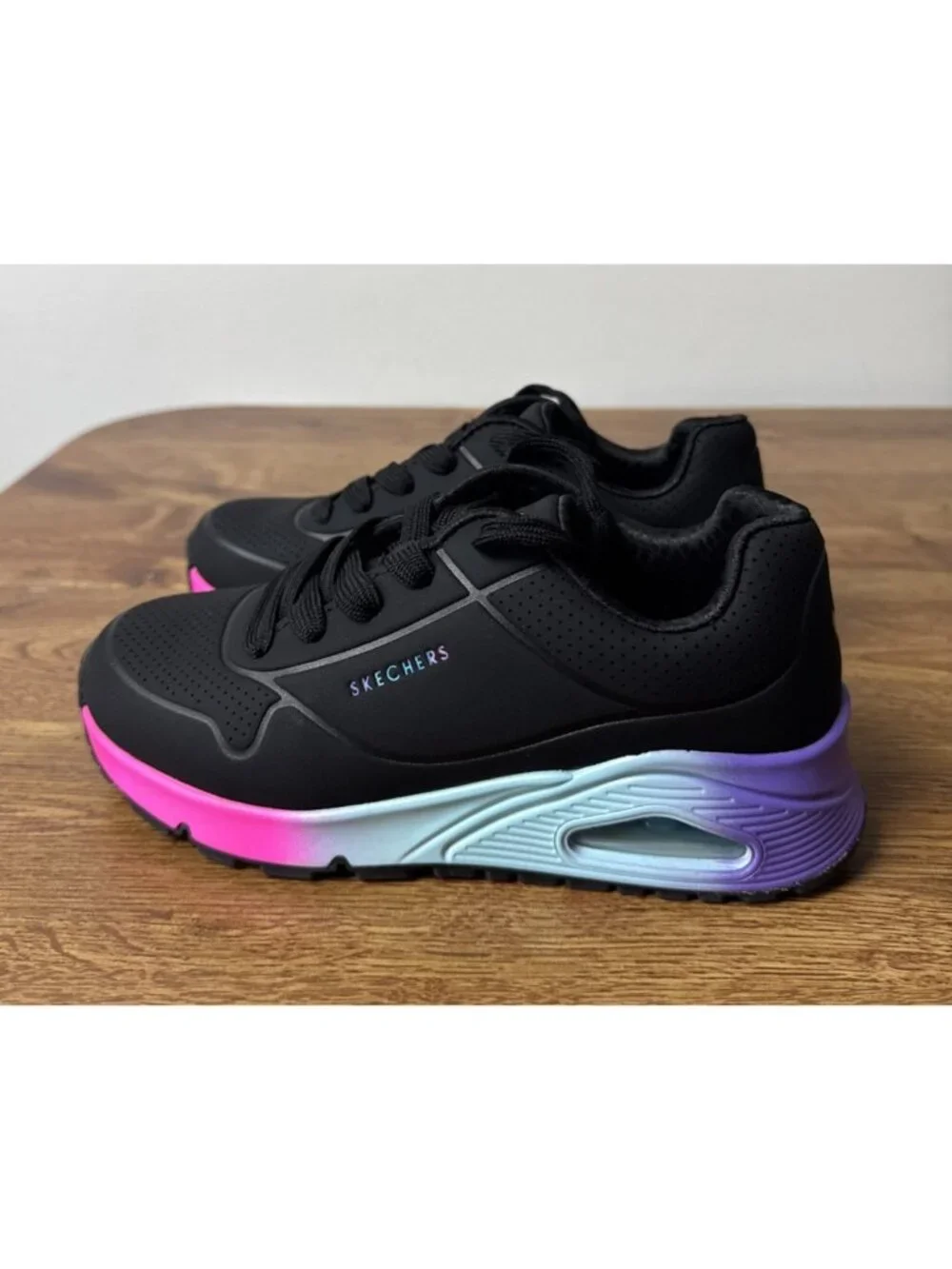 Girl's Shoes SKECHERS KIDS Uno Gen1 - Pop Of Ombre Black 310549L Size 1